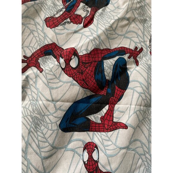 Marvel Spiderman Twin Sheet Set 2 Piece 60% Cotton 40% Polyester Blue & Red Web - Picture 10 of 11